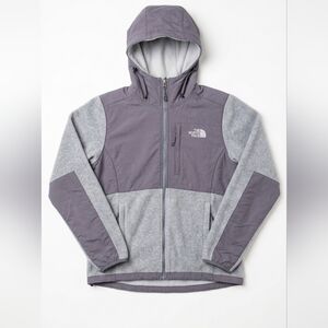 The North Face Men’s Gray & Dark Gray Hooded Fleece Jacket